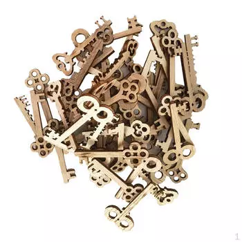 50 штук смешанных необработанных деревянных ключей для изготовления карт