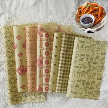 50 штук впитывающей бумаги, сэндвичи, гамбургеры, картофель фри, обертки для жареной еды, коврики для тарелок, вощеная бумага и бумага для выпечки 14