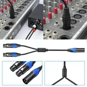 50 см 1 XLR Male To 2 XLR Female XLR Y Splitter Cable Female To 2 Male XLR Y Cable Микрофонный разветвитель для микшера