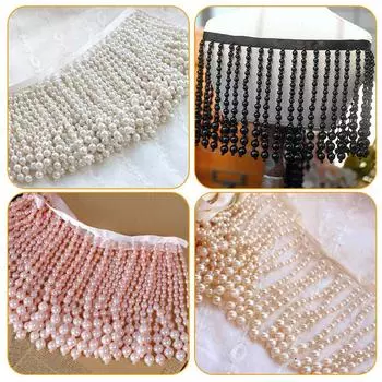 50 см бисерный кулон кисточка кружевная отделка жемчужная бахрома кружевная отделка своими руками одежда платье сценическая одежда занавеска обивка декор ремесла 50cm