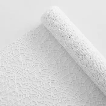 50 см/ Один рулон Жаккардовая сетка Круглая сетка Цветы Упаковка для подарочного букета Материал для DIY Цветочная сетка Многоцветный на выбор белый