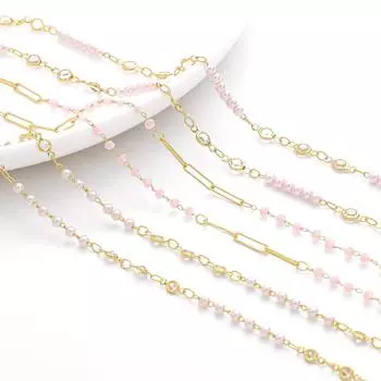 50 см/пакет медная цепочка ручной работы для ювелирных изделий ручной работы DIY 50CM золотой