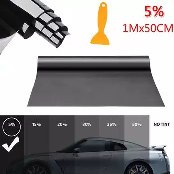50 см x 1 м новая авто необрезанная профессиональная тонировочная пленка для окон автомобиля, солнцезащитная пленка, стеклянная наклейка 5% VLT