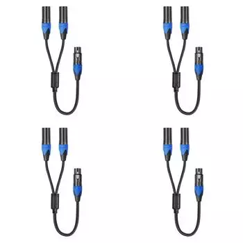 50 см XLR-разветвитель, 1 XLR-мама на 2 XLR-папа, XLR-разветвитель Y-кабель(ФММ) КДЕ