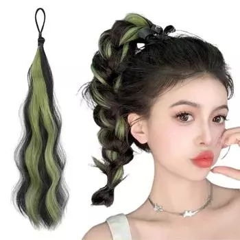 50 см женские длинные вьющиеся волосы для наращивания в виде конского хвоста с резинкой для волос, естественный вид