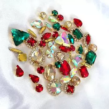 50 смешанных цепочек-коготков по краю хрустальной пряжки-коготка, сшитые вручную бриллиантовые свадебные аксессуары для одежды, головной убор, ювелирные изделия с бриллиантами своими руками 50 pcs