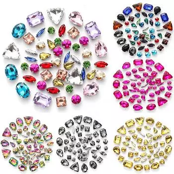 50 смешанных серебряных дрелей-коготь для шитья с отверстиями для самостоятельной работы, свадебные наряды, материалы, ювелирные аксессуары, стразы, пришивные бусины 50pcs silver bottom