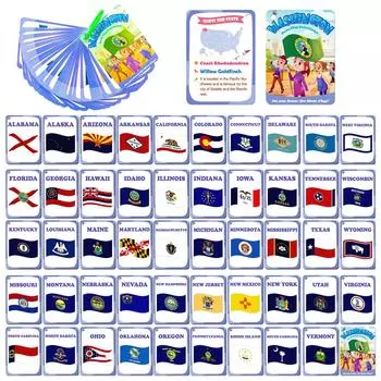 50 State Education Cards Kindergarten Boys And Girls Early Education Cards Enlightenment Education Intelligence