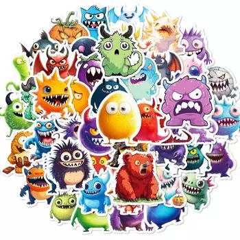50 Super Cute Big-Eyed Cute Graffiti Stickers Children S Reward Decorative Stickers