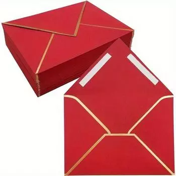 50 упаковок конвертов 4x6 с самозапечатыванием, красные конверты 4x6 для приглашений с самоклеящимися конвертами A6 с самоклеющейся печатью для свадеб, рассылки поздравительных открыток A6 белый