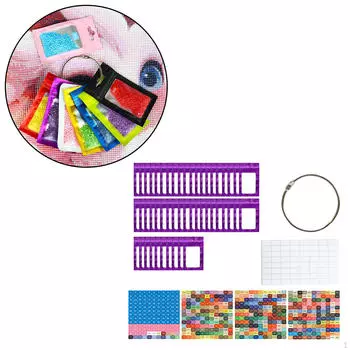 50 упаковок прозрачных пакетов для хранения страз и бусин с самозапечатывающимся замком фиолетовый