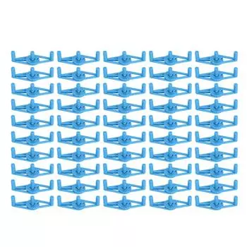 50 упаковок зажимов для поддержки растений, многоразовых регулируемых зажимов для стеблей овощей, оранжевого цвета синий