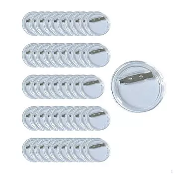 50 упаковок значков на пуговицах, круглые подарочные акриловые значки для машин, подарок унисекс, компоненты поставки 44mm