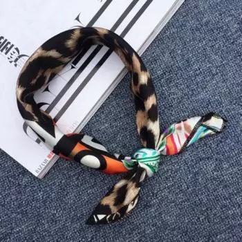 50 Весна/Лето Новый Маленький Шарф Маленький Квадратный Шарф Женский Профессиональное Украшение Печатный Профессиональный Модный Шарф 50*50cm цветной печати леопарда