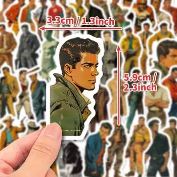 50 Винтажных Персонажей Крутые Мужские Граффити Наклейки Сделай Сам Багаж Блокнот Наклейки