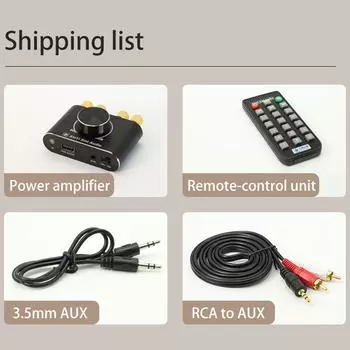 50 Вт + 50 Вт BT 5.1, беспроводной усилитель мощности, портативный усилитель звука, динамик, усилитель для автомобиля и дома красный