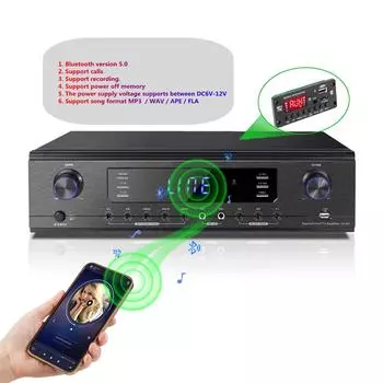 50 Вт усилитель Bluetooth MP3 декодер плата DC7V-15V DIY MP3 плеер автомобильный FM радио модуль TF USB микрофон запись громкой связи вызов 2-25W