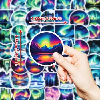 50 Высококачественных Водонепроницаемых Декоративных Наклеек Серии Звездное Небо Мечты Лазурного Цвета для DIY Творческого Ручного Счета