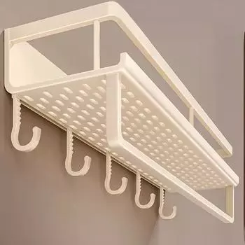 50CM-60CM Алюминиевая полка для ванной комнаты Полка для шампуня Держатель для хранения Кухонный органайзер Настенная полка