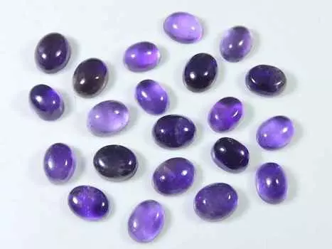 50Cts. Натуральный аметист небольшой овальный кабошон россыпью драгоценный камень 21 шт. лот 6X8MM RQ-1415