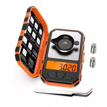 50g Mini Digital Scale 0.001g High Precision Scales Pocket Electronic Balance Professional Milligram Weighing For Jewelry Gold оранжевый