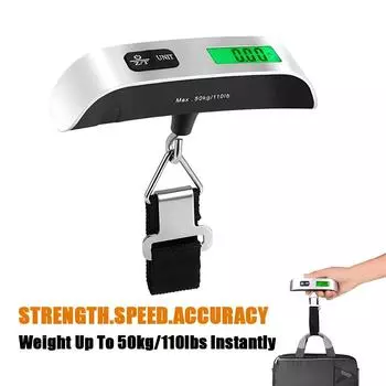 50kg-110Ibs Digital Electronic Scale Carry-on Shopping Fishing Travel Luggage and Bags Outdoor Supermarket чёрный