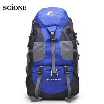 50л большая водонепроницаемая сумка от дождя для альпинизма, пешего туризма, кемпинга, альпинизма, спорта, велосипеда на открытом воздухе синий