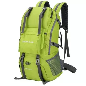 50л рюкзак для альпинизма, водонепроницаемая уличная сумка для бега, велосипедная сумка, большая вместительная сумка для верховой езды чёрный