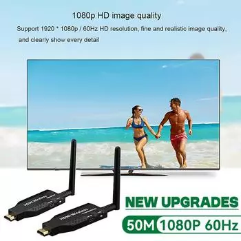 50M беспроводной видеопередатчик приемник HDMI-совместимый удлинитель TV Stick экран зеркало адаптер переключатель DVD ПК на ТВ проектор