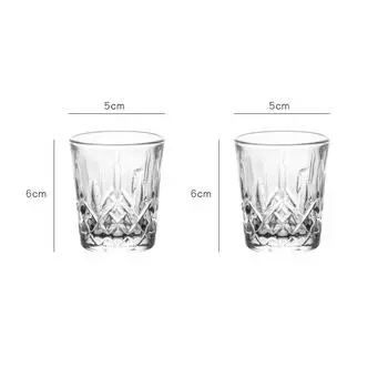 50ml/250ml Elegant Whiskey Cocktail Glasses Luxury Baijiu Cup Sets Foreign Wine Cup Household Transparent Liquor Goblet Gifts 2pcs