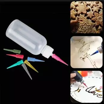 50ML Jam Painting Squeeze Bottles with 7 Nozzles Cake Decor Baking Pastry Cake DIY Tools Bakeware Kitchen accessories