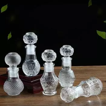 50ML mini style lead-free wine glass bottle barware whiskey decanter with Airtight stopper 50ML