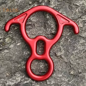 50NG Фигура 8-Rappel Скалолазание Восемь Колец Спусковое Устройство Карабин Спорт На Открытом Воздухе Пеший Туризм чёрный