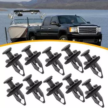 50pc Black Radiator Core Support Upper Panel Cover Retainer Nylon Clip Multifunction for 11561878 Car Tuning Accessories чёрный