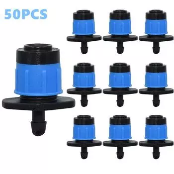 50Pcs/100Pcs Garden Watering Sprinklers Full-Circular Adjustable Fountain Nozzle Adjustable Scattering Spray Mushroom Dripper