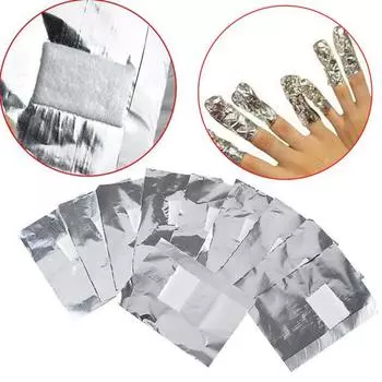 50 шт./100 шт. Эффективные средства для снятия ногтей и фольгированные обертывания для легкого снятия гель-лака 50pcs