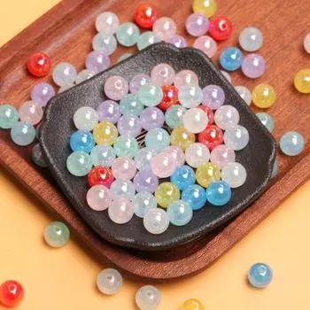 50PCS 10mm AB Color Round DIY for Loose Beads Candy Jewelry Making