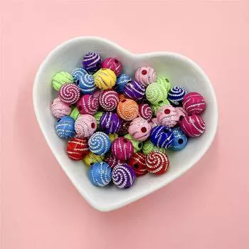 50PCS 10mm Beautiful Acrylic Round Loose Spacer Beads For Jewelry Making DIY Bracelet Necklace Fashion Jewelry Handmade Accessories