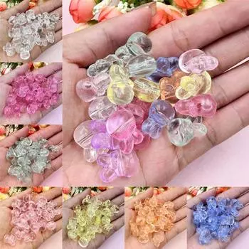 50 шт 12,6*18 мм акриловые свободные бусины голова кролика DIY ювелирные аксессуары для браслета серьги изготовление моды белый