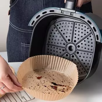 50PCS/23CM Кухонная фритюрница Бумага Одноразовая бытовая Картофель фри Куриное масло для выпечки Бумага 20*16*4.5CM/50PCS