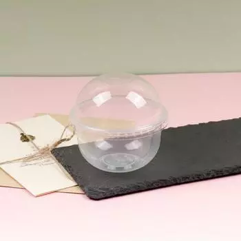 50pcs 250/360/500ML Disposable Cake Cup Transparent Salad Cup Multipurpose Ice Cream Cup Business 250ML