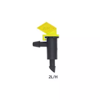 50Pcs 4L/8L/16L Flag Dripper 1/4 Barbed Steady Flow Micro Drip Irrigation Emitter Garden Bonsai Plants Flower Watering Dripper