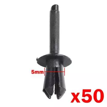 50Pcs 5mm Car Rivets Engine Lining Trim Fastener Panel Retainer Clips For BM Auto Plastic Panel Fixed Clips Hood Rivet Kit CHINA