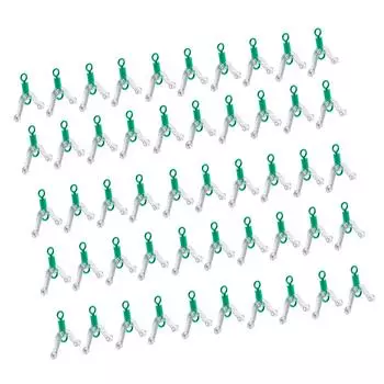 50Pcs 8 Shaped Ring for Double Hooks Fishing Line Space Bifurcation Swivel Contactor Anti Entanglement Fishing Tackle S