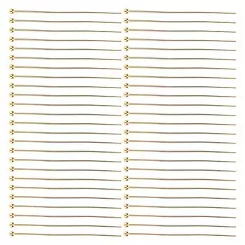 50 шт. булавки с шариком для ювелирных подвесок, DIY, для изготовления бусин, аксессуары, золотые 45 мм / 45mm / 1.8in