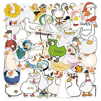 50pcs Cartoon Animal Cute Duck Graffiti Sticker DIY Scrapbook Phone Fridge Laptop Luggage Car Waterproof Decals