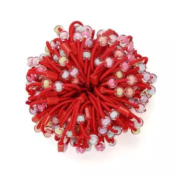 50pcs Cute Elastic Hair Ties Ponytail Holders Rubber Bands With Candy Acrylic Beads Accessories for DIY Baby Kid Jewelry Making 50 Pieces