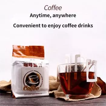 50Pcs Disposable Coffee Filter Bags Portable Ear Hanger Coffee Filter Eco-Friendly Paper Bags For Espresso Coffeeware