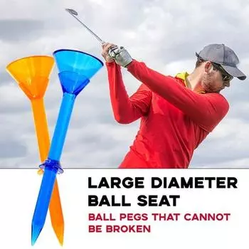 50Pcs Double Layer Plastic Golf Tees Professional Reduce Friction Serving Pins Unbreakable 85mm Mixed Color Tees Practice Training Golf Accessories 50pcs