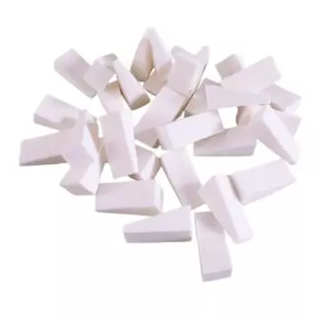 50pcs Dry Wet Dual-use Cosmetic Puff T-shaped Powder Puff Makeup Sponge Beginner павлин голубой
